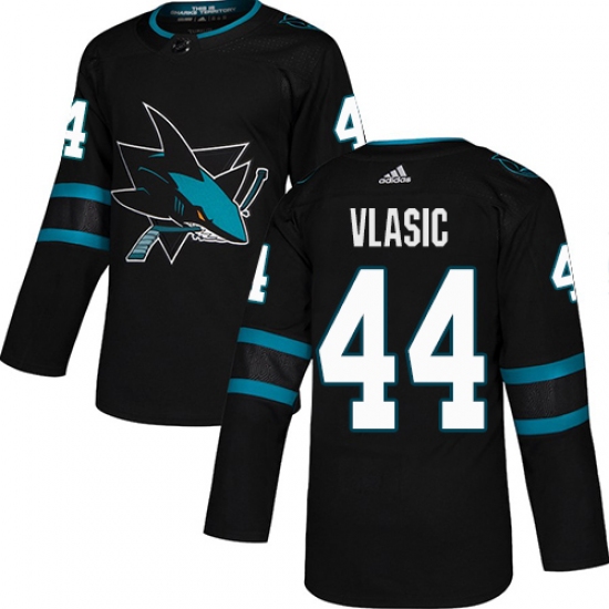 Men's Adidas San Jose Sharks 44 Marc-Edouard Vlasic Premier Black Alternate NHL Jersey