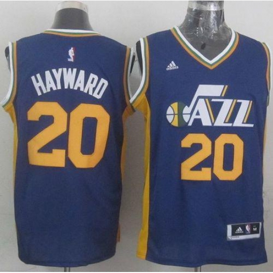 Revolution 30 Jazz 20 Gordon Hayward Navy Blue Stitched NBA Jersey