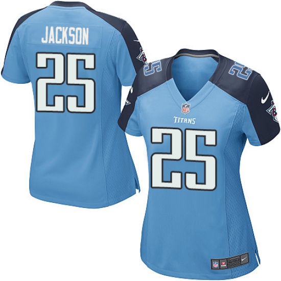 Women's Nike Tennessee Titans 25 Adoree' Jackson Game Light Blue Team Color NFL Jersey