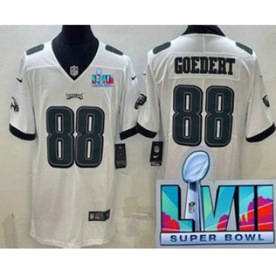 Men's Philadelphia Eagles 88 Dallas Goedert Limited White Super Bowl LVII Vapor Jersey