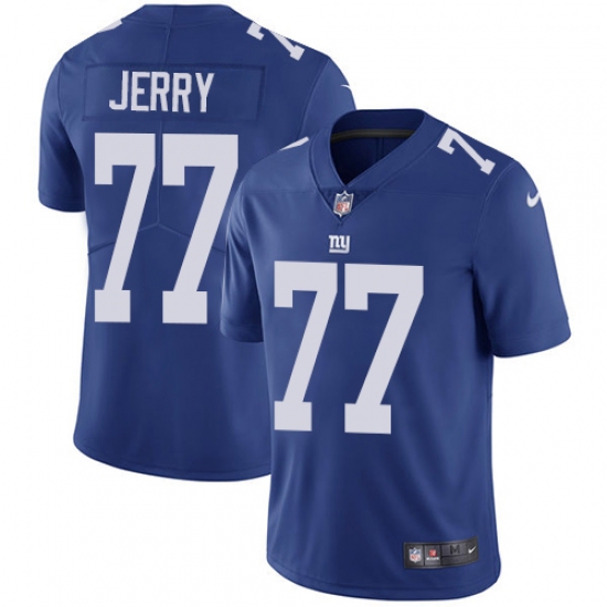 Men's Nike New York Giants 77 John Jerry Royal Blue Team Color Vapor Untouchable Limited Player NFL Jersey