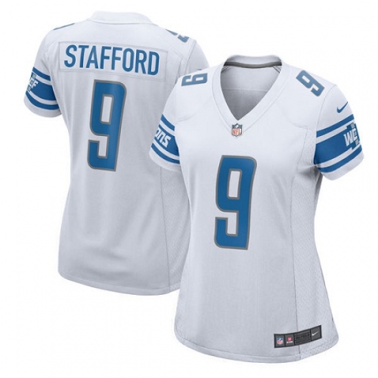 Women's Nike Detroit Lions 9 Matthew Stafford Game White NFL Jersey