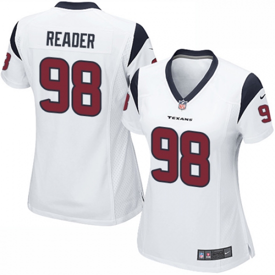 Women's Nike Houston Texans 98 D.J. Reader Game White NFL Jersey