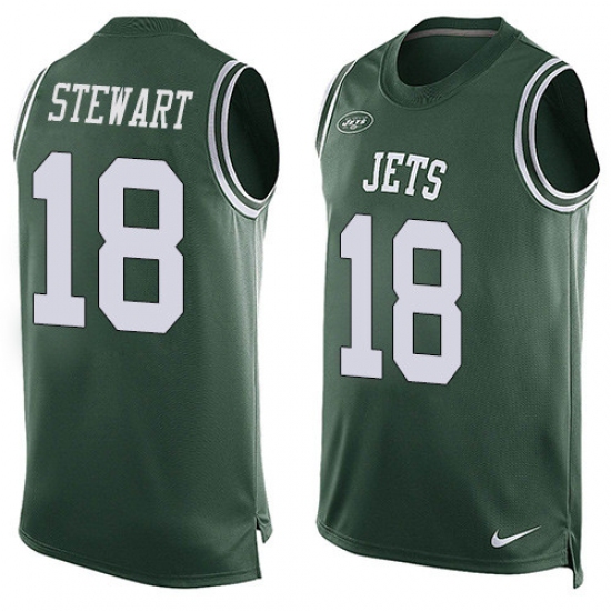 Men's Nike New York Jets 18 ArDarius Stewart Limited Green Player Name & Number Tank Top NFL Jersey