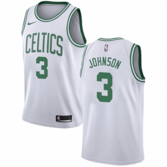 Women's Nike Boston Celtics 3 Dennis Johnson Authentic White NBA Jersey - Association Edition