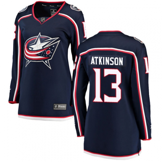 Women's Columbus Blue Jackets 13 Cam Atkinson Fanatics Branded Navy Blue Home Breakaway NHL Jersey