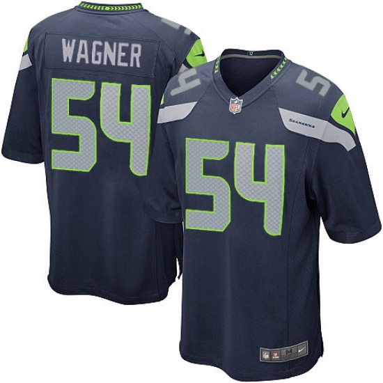 Men's Nike Seattle Seahawks 54 Bobby Wagner Game Steel Blue Team Color NFL Jersey