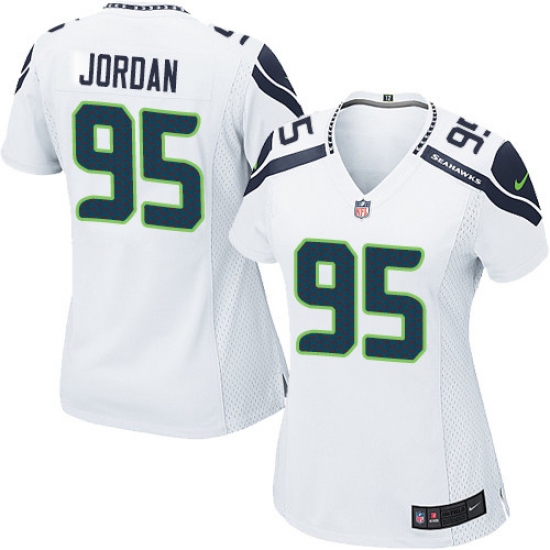 Women's Nike Seattle Seahawks 95 Dion Jordan Game White NFL Jersey