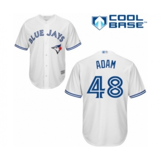 Youth Toronto Blue Jays 48 Jason Adam Authentic White Home Baseball Player Jersey