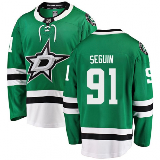 Men's Dallas Stars 91 Tyler Seguin Fanatics Branded Green Home Breakaway NHL Jersey