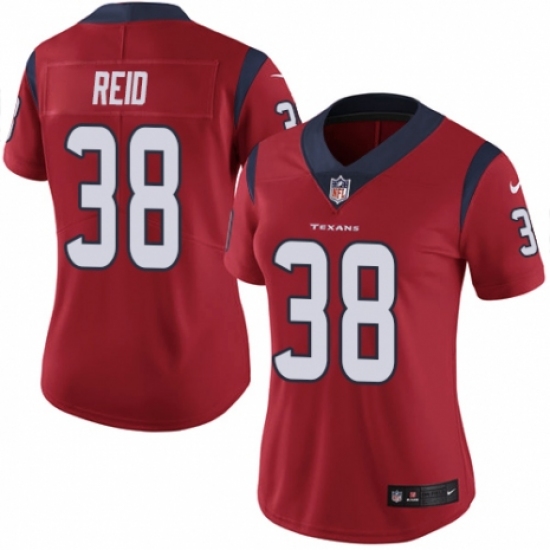 Women's Nike Houston Texans 38 Justin Reid Red Alternate Vapor Untouchable Limited Player NFL Jersey