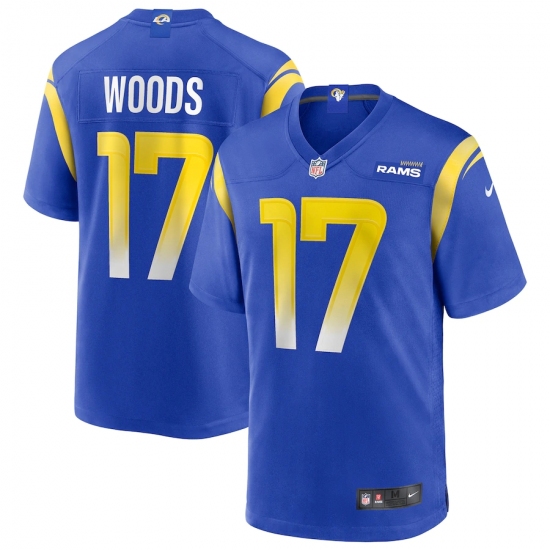 Men's Los Angeles Rams 17 Robert Woods Blue Nike Royal Vapor Limited Jersey.webp