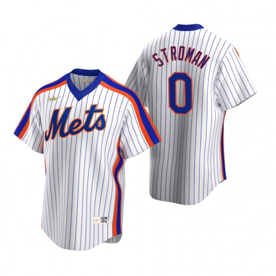 Men's Nike New York Mets 0 Marcus Stroman White Cooperstown Collection Home Stitched Baseball Jersey