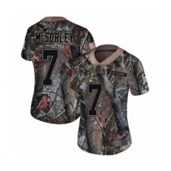 Women's Baltimore Ravens 7 Trace McSorley Limited Camo Rush Realtree Football Jersey