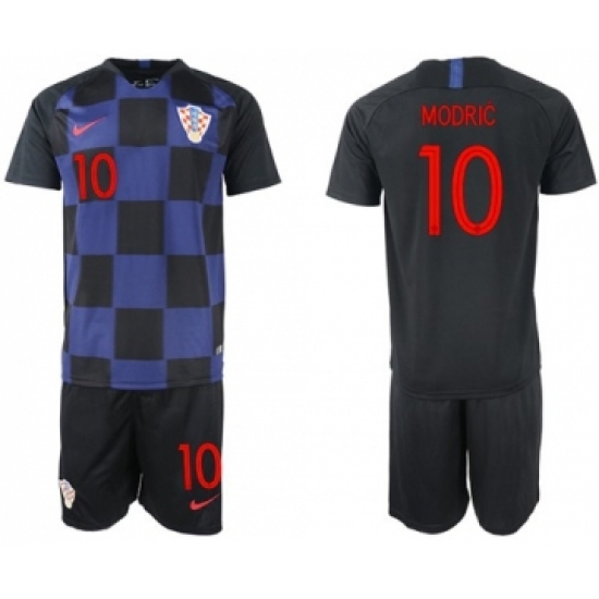 Croatia 10 Modric Away Soccer Country Jersey