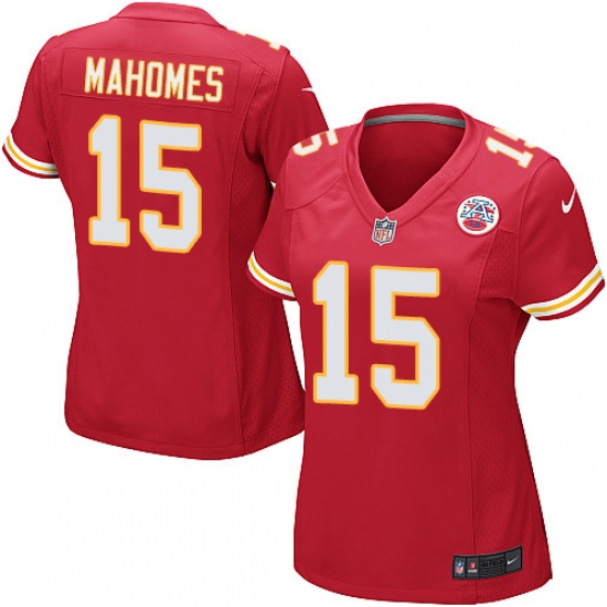 Women's Nike Kansas City Chiefs 15 Patrick Mahomes Red Team Color Stitched NFL Elite Jersey