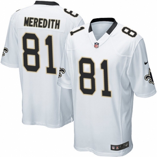 Men's Nike New Orleans Saints 81 Cameron Meredith Game White NFL Jersey