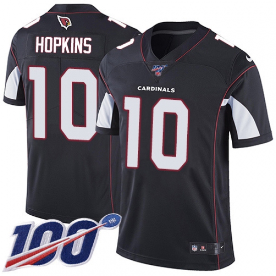 Youth Nike Arizona Cardinals 10 DeAndre Hopkins Black Alternate Stitched NFL 100th Season Vapor Untouchable Limited Jersey