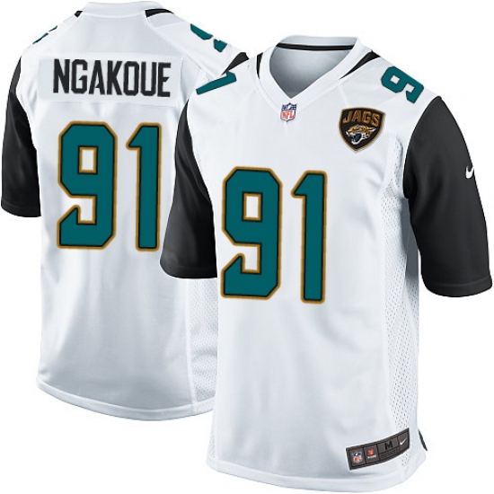 Men's Nike Jacksonville Jaguars 91 Yannick Ngakoue Game White NFL Jersey