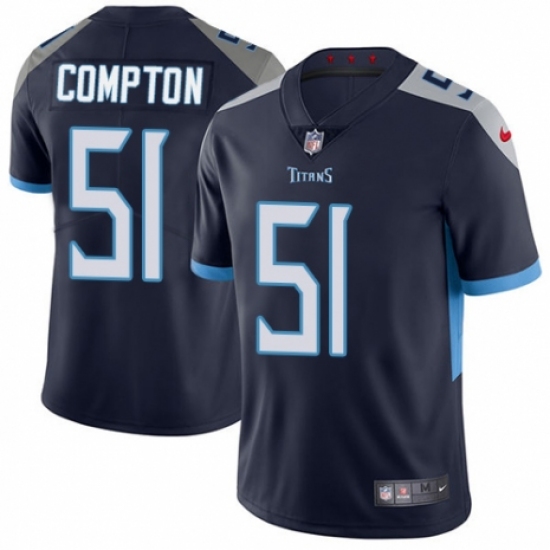 Youth Nike Tennessee Titans 51 Will Compton Navy Blue Team Color Vapor Untouchable Elite Player NFL Jersey