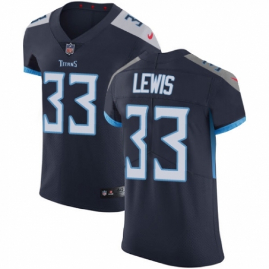 Men's Nike Tennessee Titans 33 Dion Lewis Navy Blue Team Color Vapor Untouchable Elite Player NFL Jersey