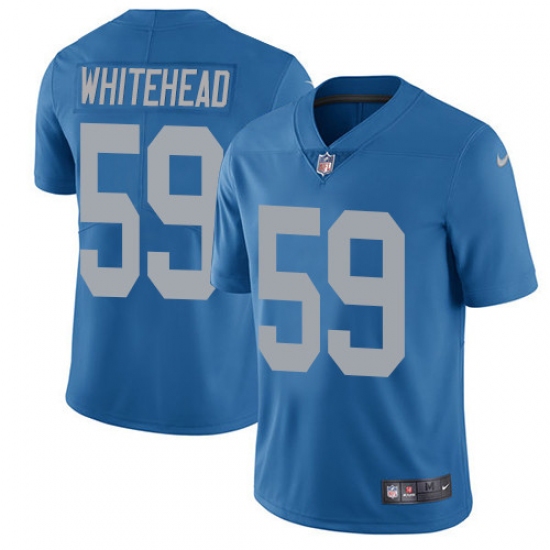 Men's Nike Detroit Lions 59 Tahir Whitehead Limited Blue Alternate Vapor Untouchable NFL Jersey