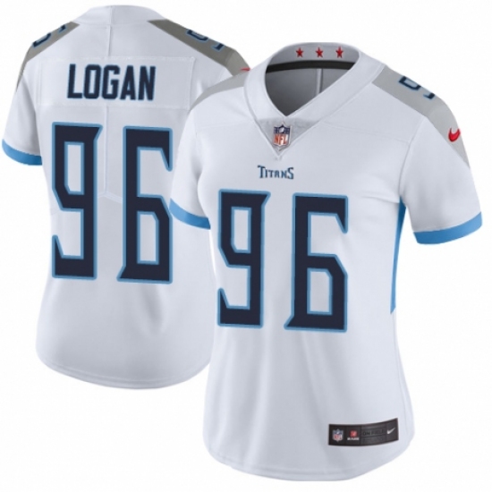 Women's Nike Tennessee Titans 96 Bennie Logan White Vapor Untouchable Limited Player NFL Jersey