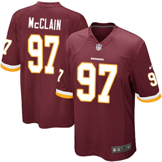 Men's Nike Washington Redskins 97 Terrell McClain Game Burgundy Red Team Color NFL Jersey