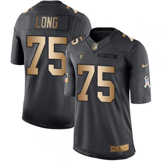 Youth Nike Oakland Raiders 75 Howie Long Limited Black/Gold Salute to Service NFL Jersey