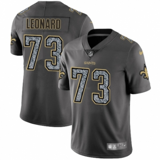 Men's Nike New Orleans Saints 73 Rick Leonard Gray Static Vapor Untouchable Limited NFL Jersey