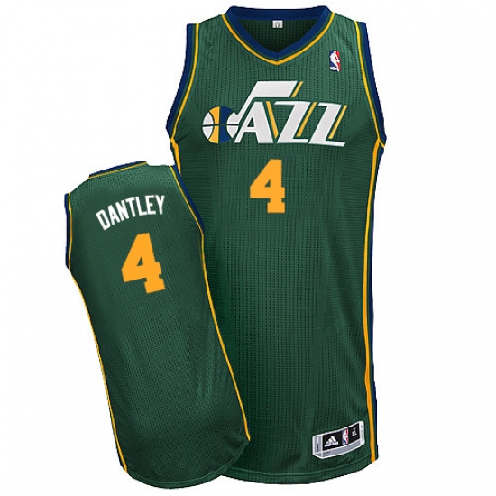 Men's Adidas Utah Jazz 4 Adrian Dantley Authentic Green Alternate NBA Jersey