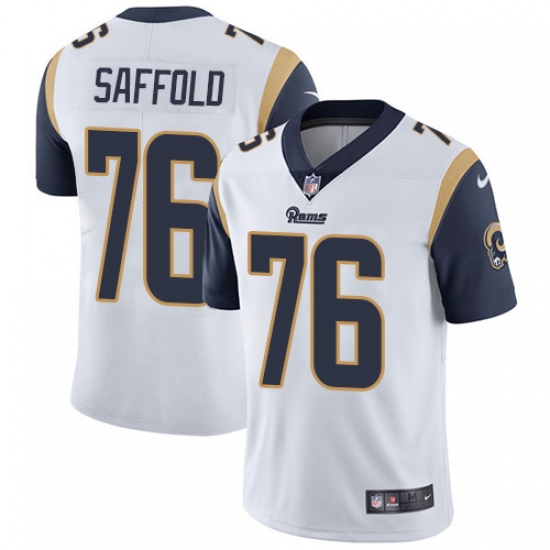 Men's Nike Los Angeles Rams 76 Rodger Saffold White Vapor Untouchable Limited Player NFL Jersey