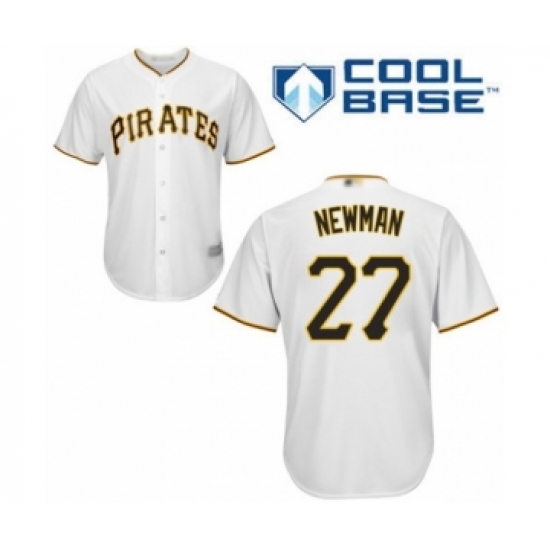 Youth Pittsburgh Pirates 27 Kevin Newman Authentic White Home Cool Base Baseball Player Jersey