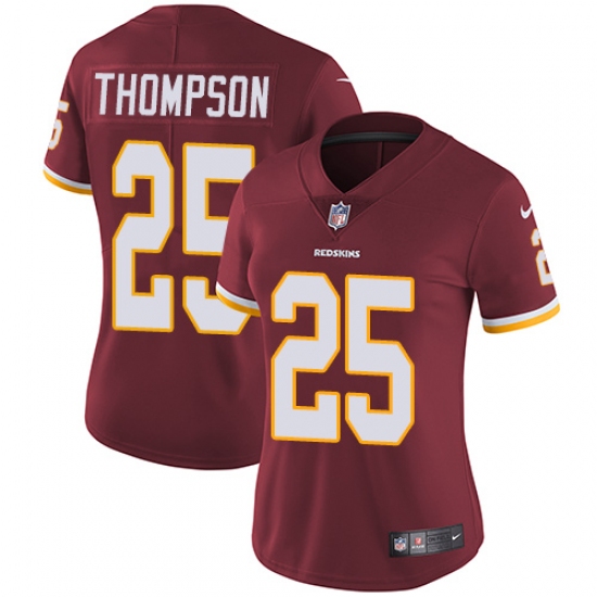 Women's Nike Washington Redskins 25 Chris Thompson Burgundy Red Team Color Vapor Untouchable Limited Player NFL Jersey