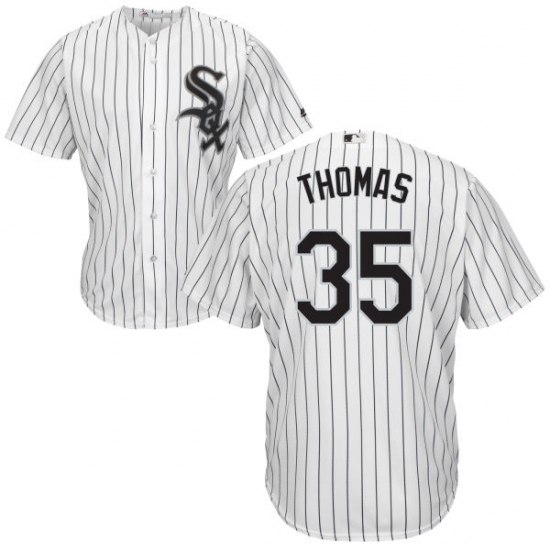 Men's Majestic Chicago White Sox 35 Frank Thomas White Home Flex Base Authentic Collection MLB Jersey