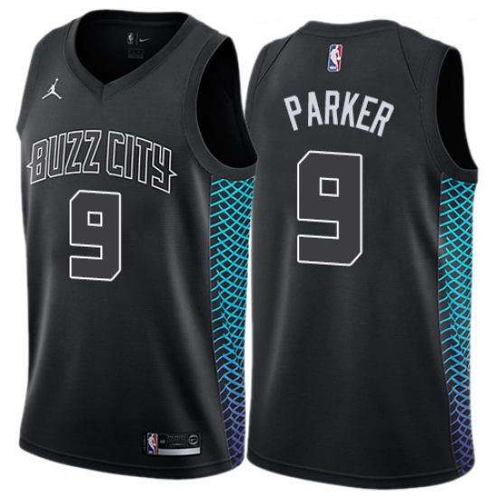 Women's Nike Jordan Charlotte Hornets 9 Tony Parker Swingman Black NBA Jersey - City Edition