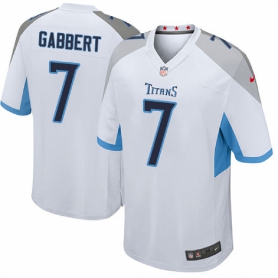 Men's Nike Tennessee Titans 7 Blaine Gabbert Game White NFL Jersey