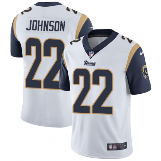 Men's Nike Los Angeles Rams 22 Trumaine Johnson White Vapor Untouchable Limited Player NFL Jersey