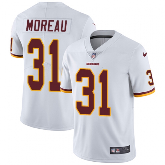 Men's Nike Washington Redskins 31 Fabian Moreau White Vapor Untouchable Limited Player NFL Jersey