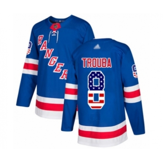 Youth New York Rangers 8 Jacob Trouba Authentic Royal Blue USA Flag Fashion Hockey Jersey