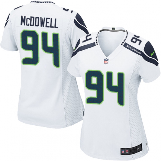 Women's Nike Seattle Seahawks 94 Malik McDowell Game White NFL Jersey