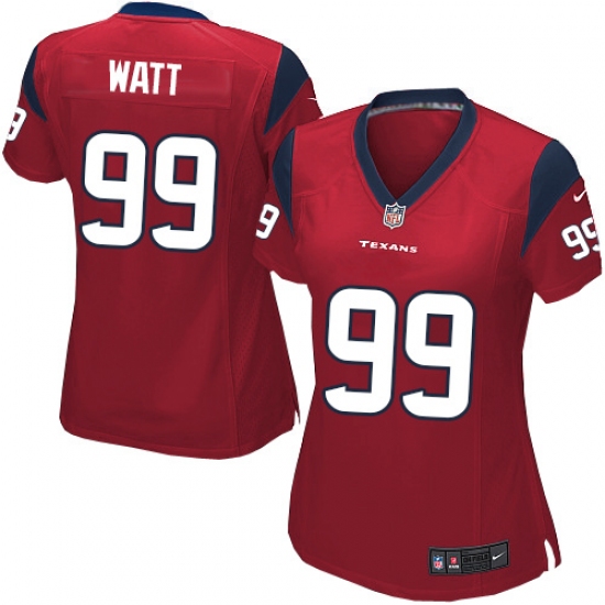 Women's Nike Houston Texans 99 J.J. Watt Game Red Alternate NFL Jersey