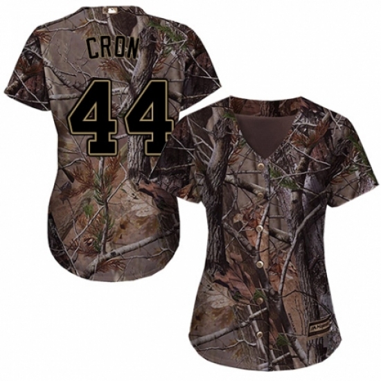 Women's Majestic Tampa Bay Rays 44 C. J. Cron Authentic Camo Realtree Collection Flex Base MLB Jersey