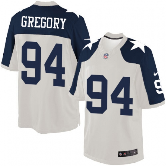 Men's Nike Dallas Cowboys 94 Randy Gregory Limited White Throwback Alternate NFL Jersey