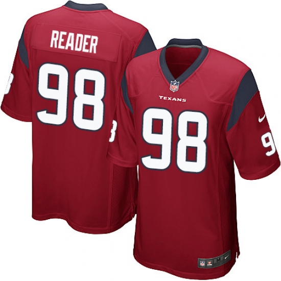 Men's Nike Houston Texans 98 D.J. Reader Game Red Alternate NFL Jersey