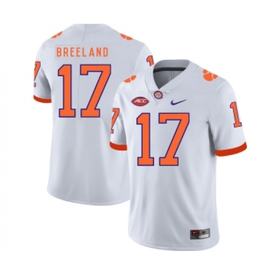 Clemson Tigers 17 Bashaud Breeland White Nike College Football Jersey