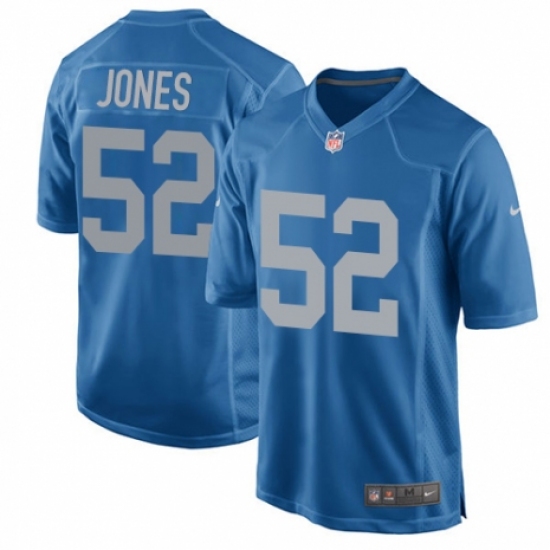 Men's Nike Detroit Lions 52 Christian Jones Game Blue Alternate NFL Jersey