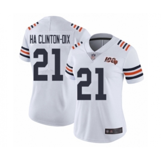 Women's Chicago Bears 21 Ha Clinton-Dix White 100th Season Limited Football Jersey