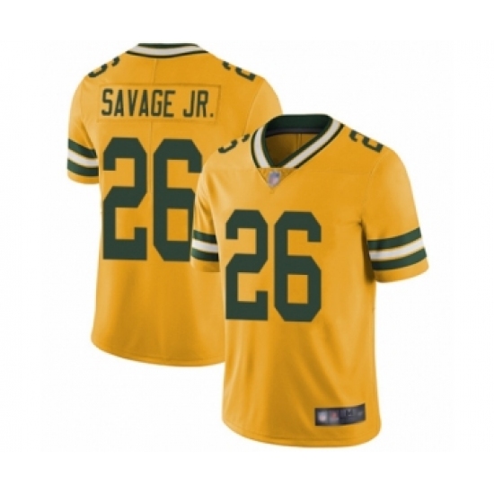 Men's Green Bay Packers 26 Darnell Savage Jr. Limited Gold Rush Vapor Untouchable Football Jersey