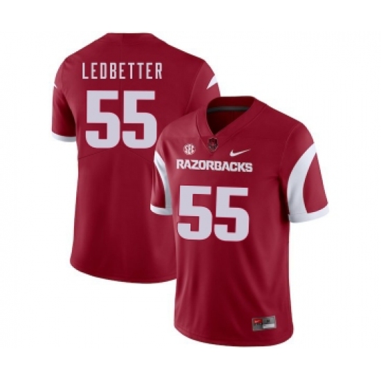 Arkansas Razorbacks 55 Jeremiah Ledbetter Red College Football Jersey